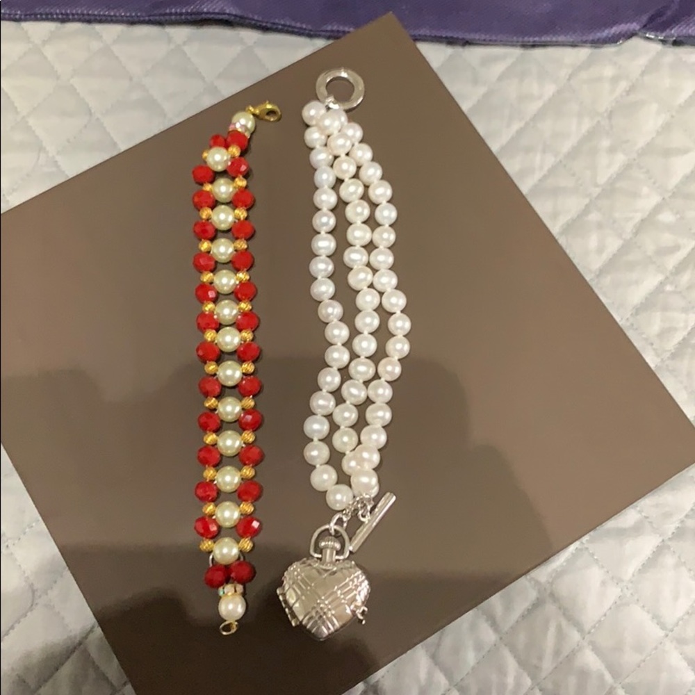 Two beaded bracelets